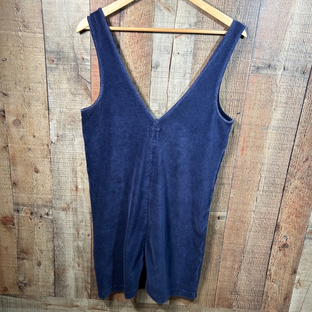 Marine Layer Navy Blue Organic Cotton Corduroy Millie Jumper Dress Medium M - Picture 7 of 7